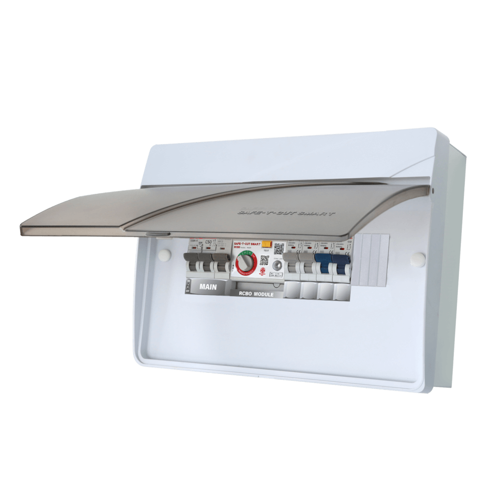 ชุดตู้คอนซูมเมอร์ 4 ช่อง เบรคเกอร์ กันดูด 50 แอมป์ เซฟ-ที-คัท สมาร์ท รุ่น PREMAX_0