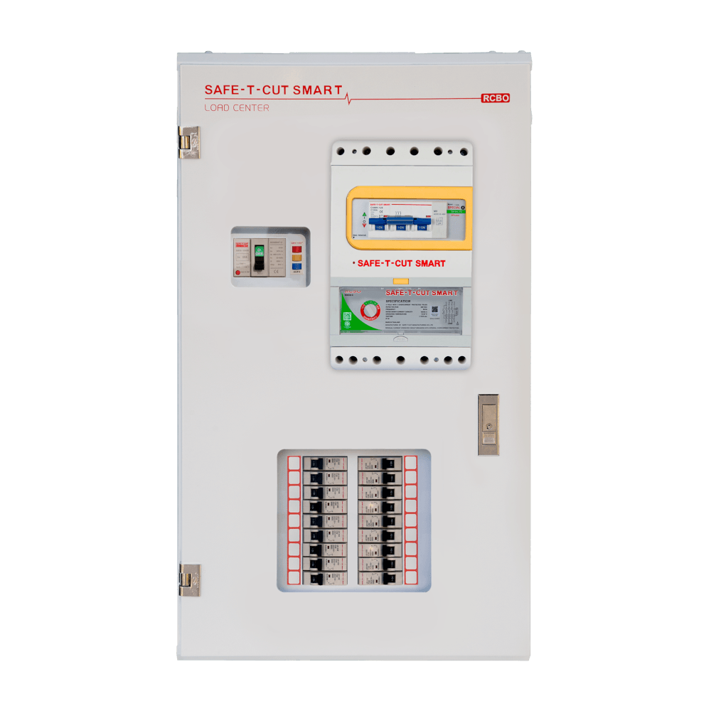 ตู้โหลดเซ็นเตอร์ พร้อมเมนกันดูด RCBO USA ขนาด 18 ช่อง พิกัด 63 แอมป์ เซฟ-ที-คัท สมาร์ท