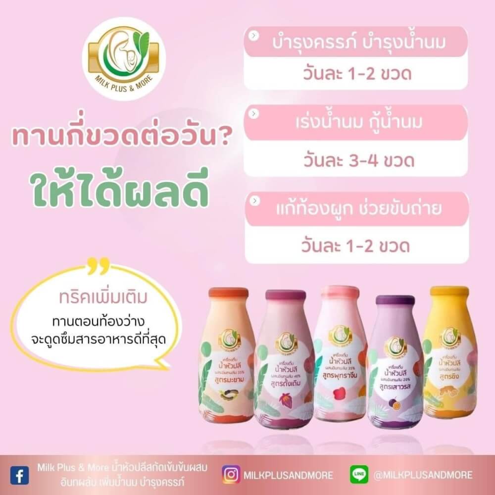 น้ำหัวปลีผสมอินทผลัม มิลค์ พลัส แอนด์ มอร์ สูตรเสาวรส 250 มล. 12 ขวด_2