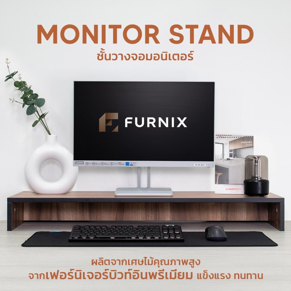 ชั้นวางจอคอม FURNIX รุ่น LINEA  ไซส์ M ขนาด 100*30*12 CM สีดำ