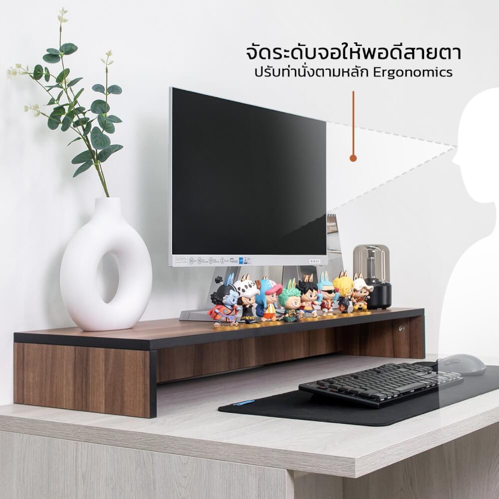 ชั้นวางจอคอม FURNIX รุ่น LINEA  ไซส์ M ขนาด 100*30*12 CM สีดำ