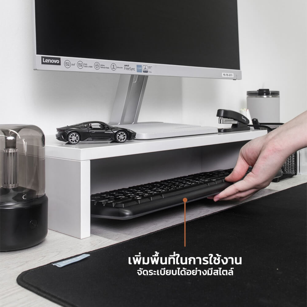 ชั้นวางจอคอม FURNIX รุ่น LINEA ไซส์ S ขนาด 50*25*12 CM สีไลท์โอ๊ค