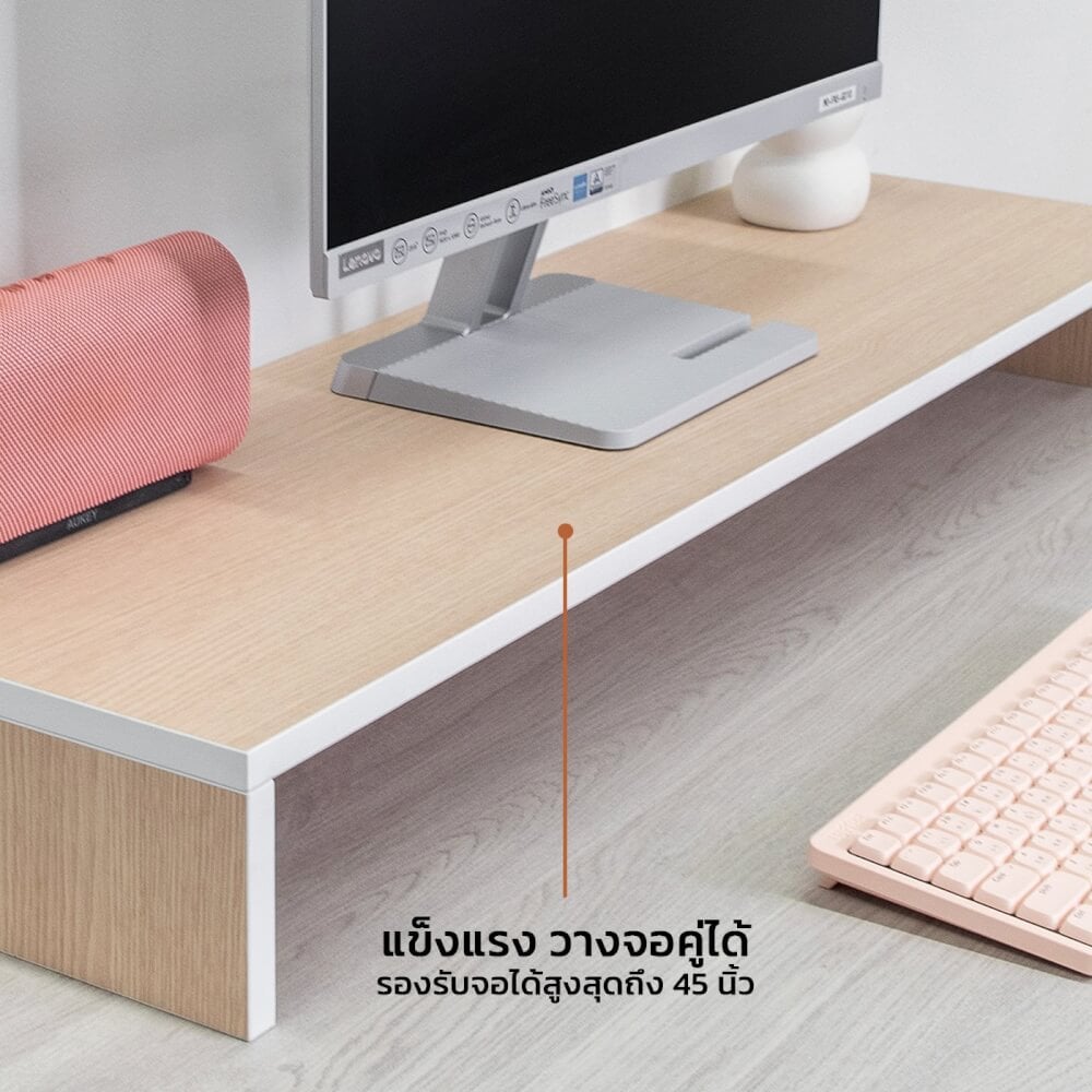 ชั้นวางจอคอม FURNIX รุ่น LINEA  ไซส์ M ขนาด 100*30*12 CM สีดำ