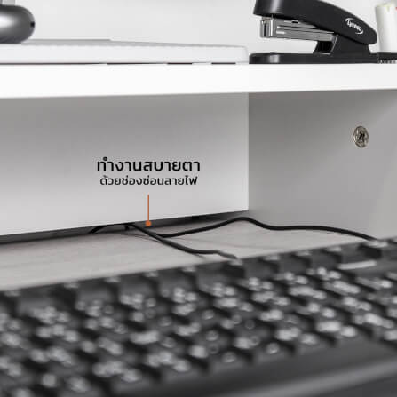 ชั้นวางจอคอม FURNIX รุ่น LINEA  ไซส์ M ขนาด 100*30*12 CM สีดำ_4