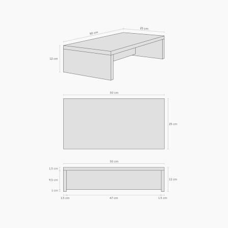 ชั้นวางจอคอม FURNIX รุ่น LINEA ไซส์ S ขนาด 50*25*12 CM สีไลท์โอ๊ค_4