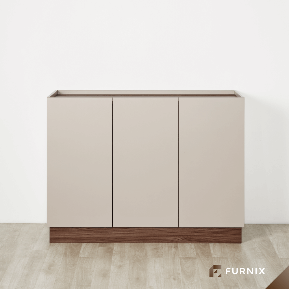 ตู้เก็บของ FURNIX รุ่น VELOCE ขนาด 120*45*90 CM สีเบจและไม้เข้ม_1