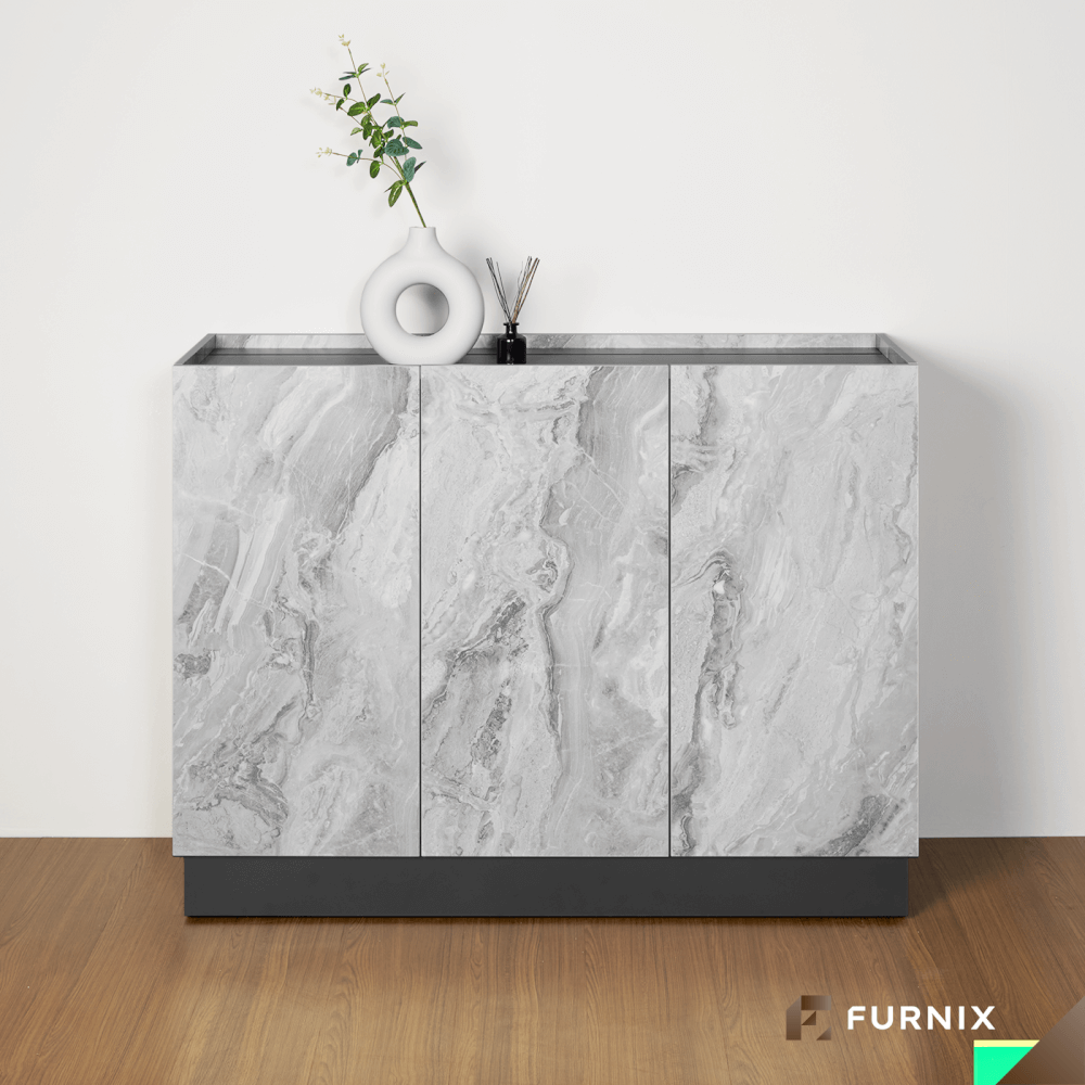 ตู้เก็บของ FURNIX รุ่น VELOCE ขนาด 120*45*90 CM สีหินอ่อนและกราไฟต์_1