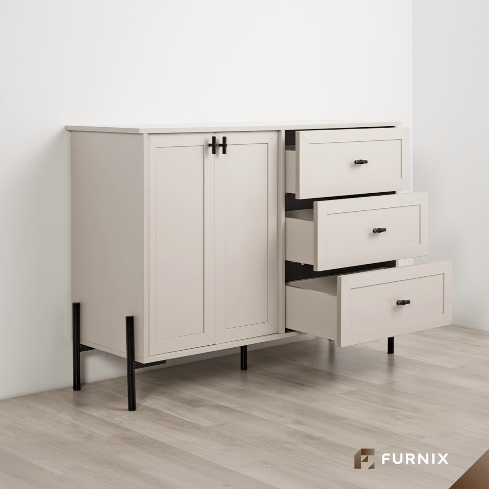 ตู้เก็บของ FURNIX รุ่น SERENE ขนาด 123*45*90 CM สีเบจ_1