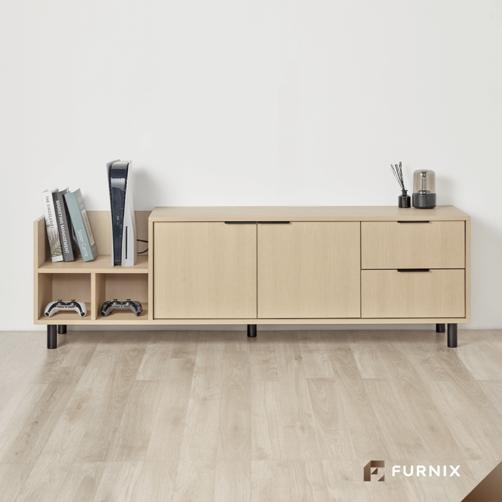 ตู้วางทีวี FURNIX รุ่น HINOKI ขนาด 163*40*50 CM สี LIGHT HINOKI_1