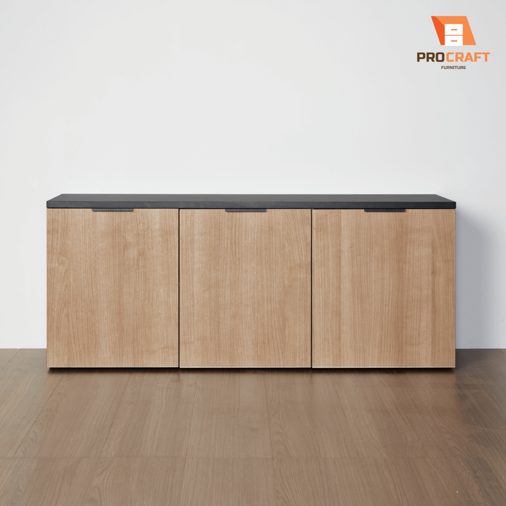 ตู้เก็บของ PROCRAFT รุ่น MASON โมเดล CO6 ขนาด 120*40*50 CM สีดำและลายไม้
