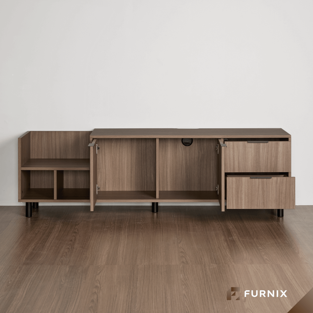 ตู้วางทีวี FURNIX รุ่น HINOKI ขนาด 163*40*50 CM สี DARK OAK_2