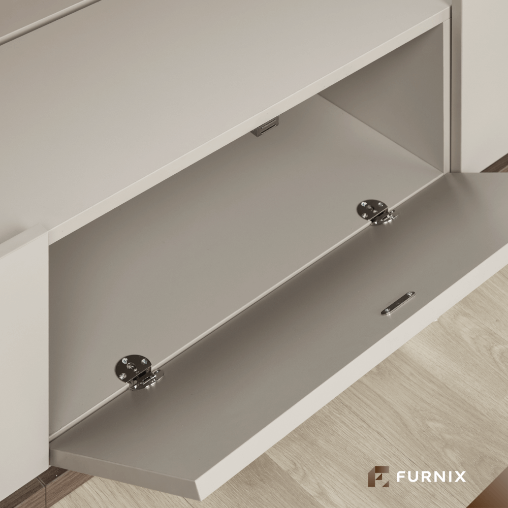 ตู้วางทีวี FURNIX รุ่น VELOCE ขนาด 300*52*60 CM สีเบจและไม้เข้ม