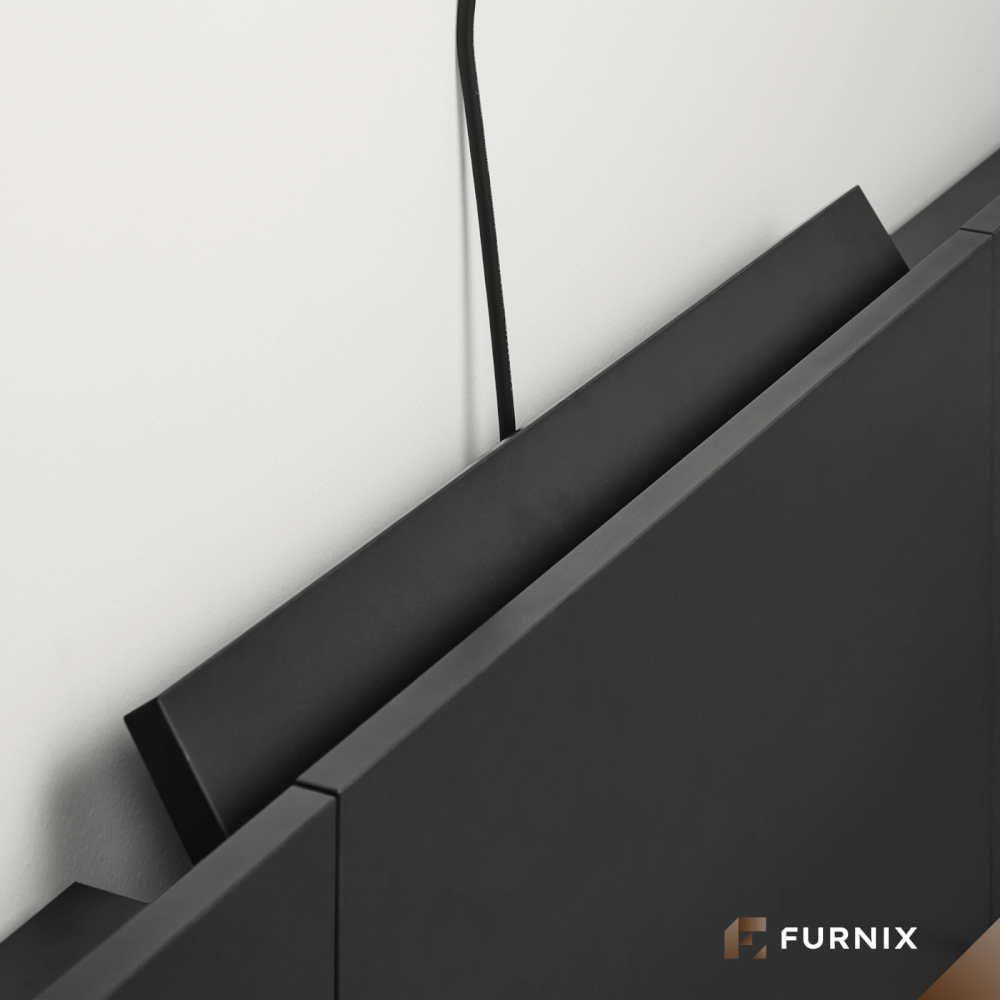 ตู้วางทีวี FURNIX รุ่น VELOCE ขนาด 300*52*60 CM สีเทาและกราไฟต์_3