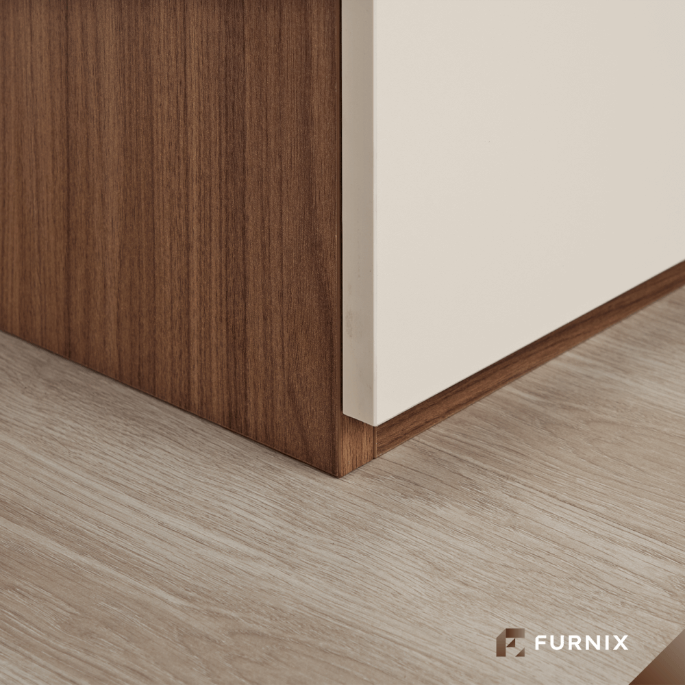 ตู้สูง FURNIX รุ่น VELOCE โมเดล B ขนาด 75*40*220 CM สีเบจและไม้เข้ม