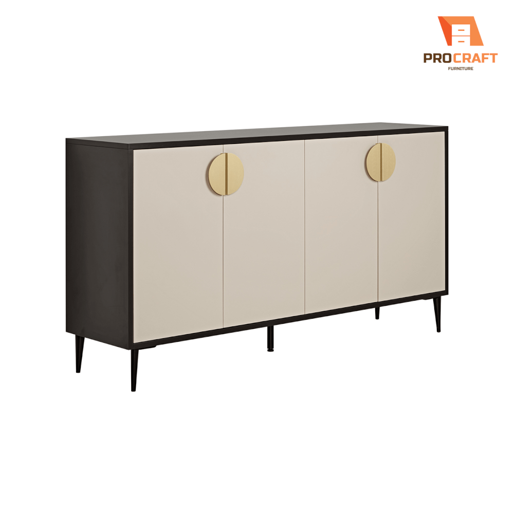 ตู้เก็บของ PROCRAFT รุ่น MONOLIT โมเดล C11 ขนาด 160*40*85 CM สีเบจและดำ