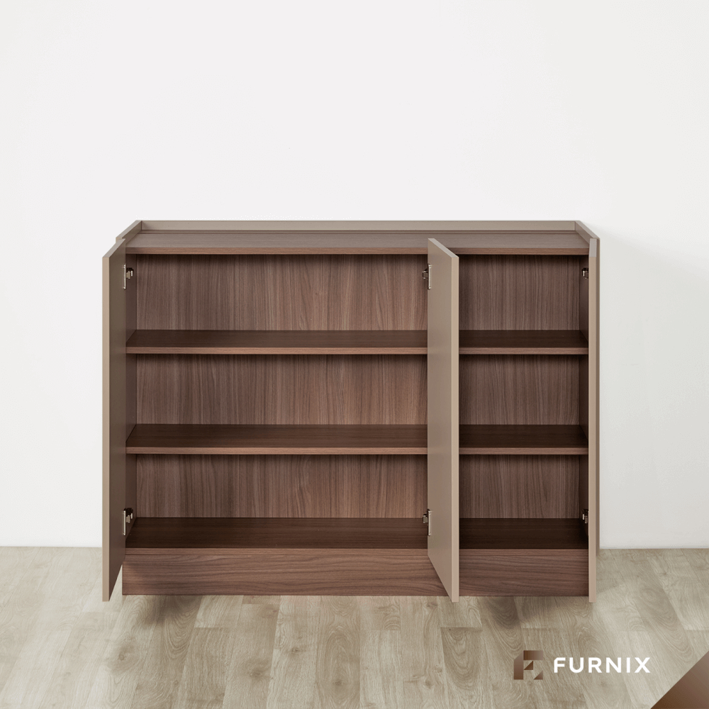 ตู้เก็บของ FURNIX รุ่น VELOCE ขนาด 120*45*90 CM สีเบจและไม้เข้ม_4
