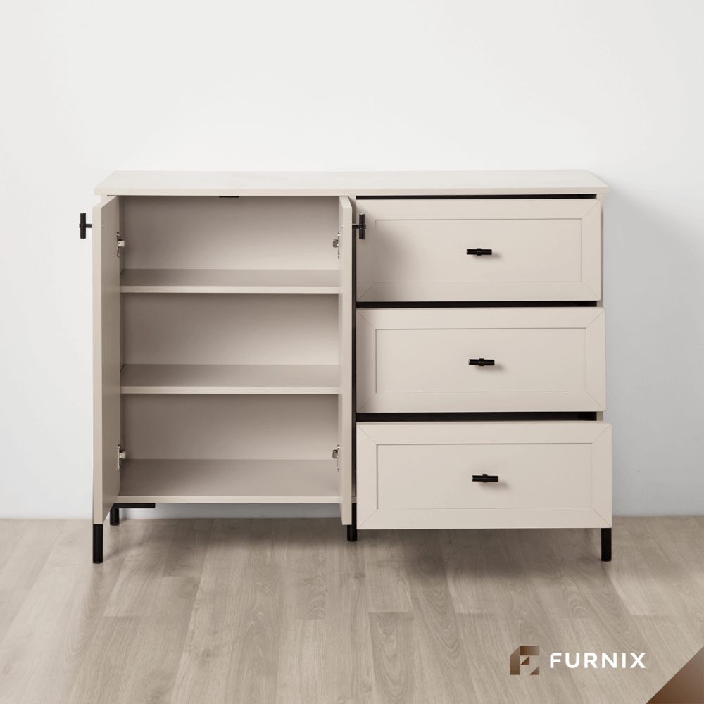 ตู้เก็บของ FURNIX รุ่น SERENE ขนาด 123*45*90 CM สีเบจ_6