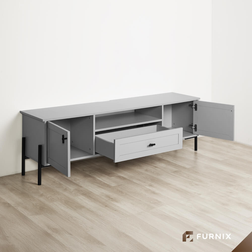 ตู้วางทีวี FURNIX รุ่น SERENE ขนาด 163*40*50 CM สีเทา_4