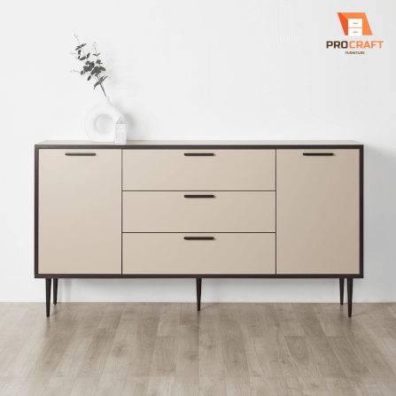 ตู้เก็บของ PROCRAFT รุ่น MONOLIT โมเดล CO3 ขนาด 160*40*85 CM สีเบจและดำ_1