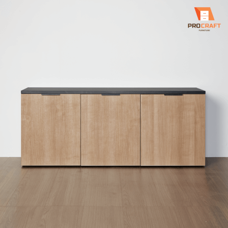 ตู้เก็บของ PROCRAFT รุ่น MASON โมเดล CO6 ขนาด 120*40*50 CM สีดำและลายไม้_1