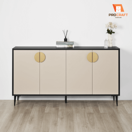ตู้เก็บของ PROCRAFT รุ่น MONOLIT โมเดล C11 ขนาด 160*40*85 CM สีเบจและดำ_1