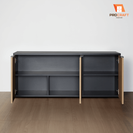 ตู้เก็บของ PROCRAFT รุ่น MASON โมเดล CO6 ขนาด 120*40*50 CM สีดำและลายไม้_2