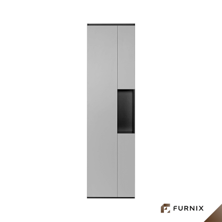 ตู้สูง FURNIX รุ่น VELOCE โมเดล A ขนาด 60*40*220 CM สีเทาและดำ_3