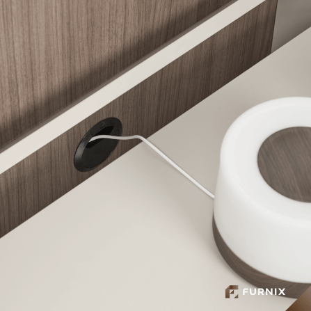 ตู้วางทีวี FURNIX รุ่น VELOCE ขนาด 300*52*60 CM สีเบจและไม้เข้ม_3