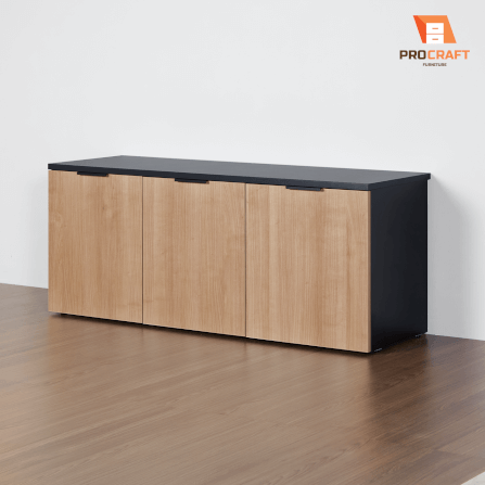 ตู้เก็บของ PROCRAFT รุ่น MASON โมเดล CO6 ขนาด 120*40*50 CM สีดำและลายไม้_3