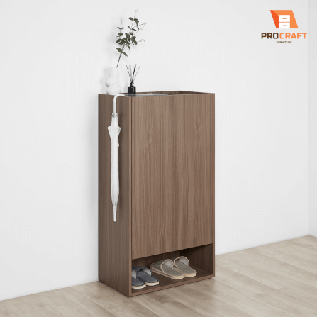 ตู้รองเท้า PROCRAFT รุ่น TOKI โมเดล C20 ขนาด 60*35*110 CM สีไม้เข้ม_3