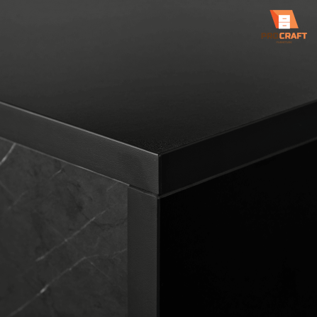 ตู้เก็บของ PROCRAFT รุ่น KAIN โมเดล C10 ขนาด 160*40*85 CM สีดำและลายหินดำ_4