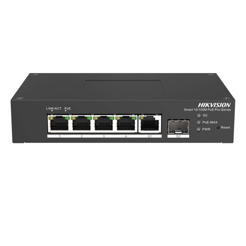สวิตช์พีโออี HIKVISION รุ่น DS-3T1306P-SI/HS | สวิตช์ POE 4 พอร์ต FAST ETHERNET SMART สำหรับงานอุตสาหกรรม