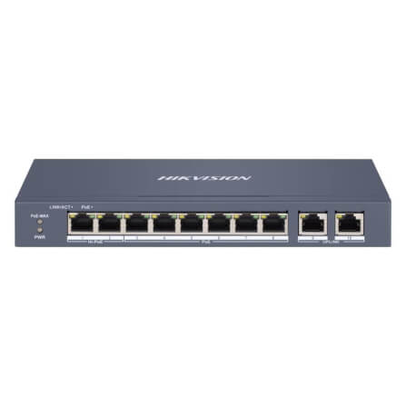 สวิตช์พีโออี HIKVISION รุ่น DS-3E1310HP-EI | สวิตช์ POE อัจฉริยะ 8 พอร์ต FAST ETHERNET_0
