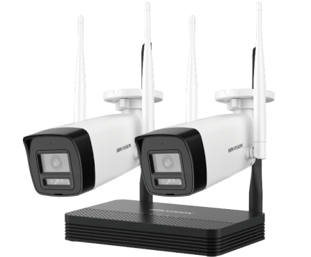 ชุดกล้องวงจรปิด HIKVISION ระบบ WI-FI รุ่น NKS424W0Hกล้องทรงกระบอก 2 ตัว ความละเอียด 4MP_0