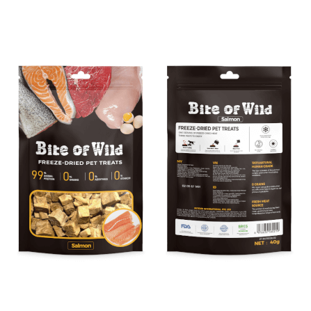 ขนมฟรีซดราย BITE OF WILD รสปลาแซลมอน ขนาด 40 กรัม_1