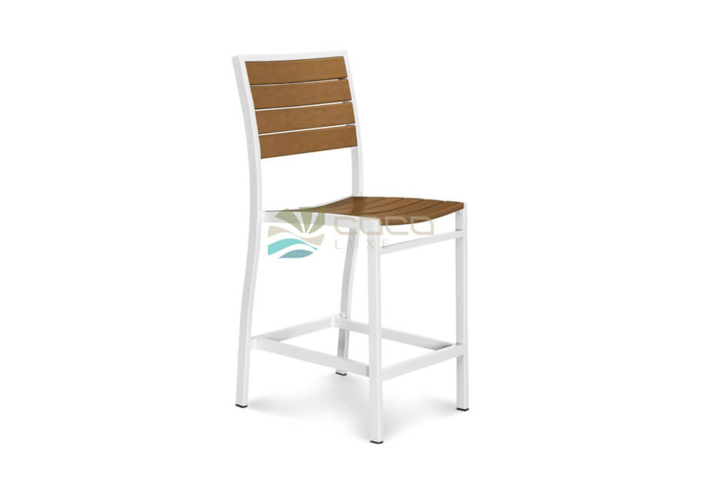 เก้าอี้ COCOLUXE TONIC BAR CHAIR ARMREST WHITE BROWN 108 CM_0