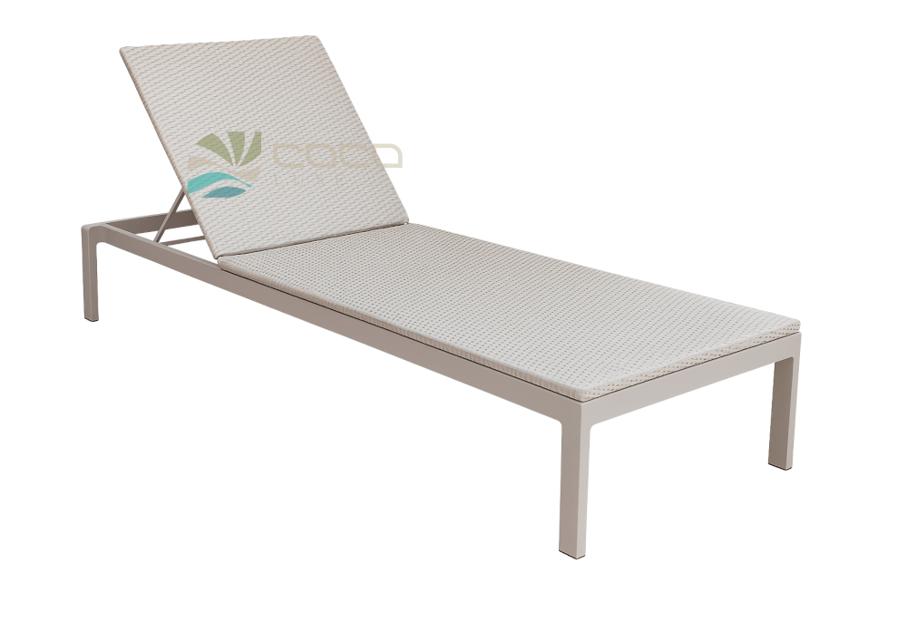 เตียงริมสระหวายเทียม COCOLUXE AQUA BREEZE RATTAN CREAM