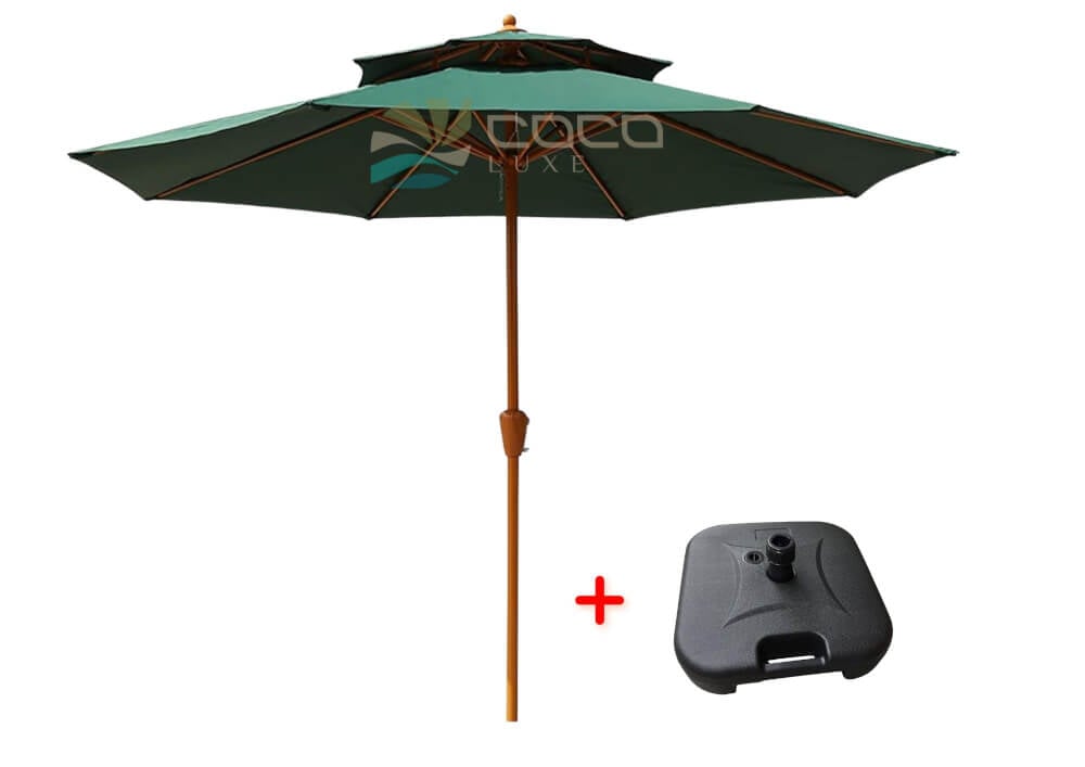 ร่มสนาม COCOLUXE SSUNSHADE 270 2 LAYER GREEN + WATER BASE_0