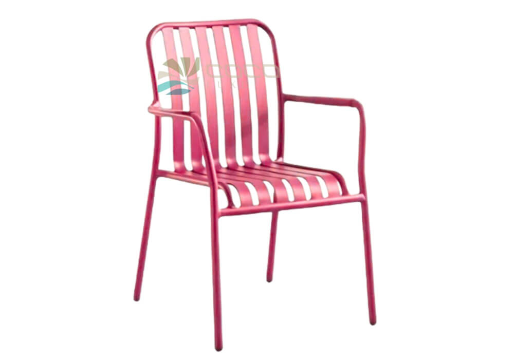 เก้าอี้อะลูมิเนียม COCOLUXE รุ่น FULL AL CHAIR สีแดง_1