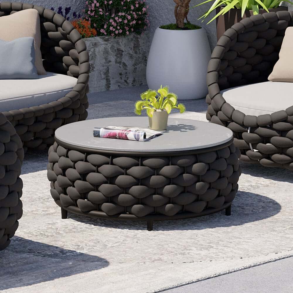 โต๊ะกลางกลม COCOLUXE รุ่น DELIGHT BLACK 70 CM_2