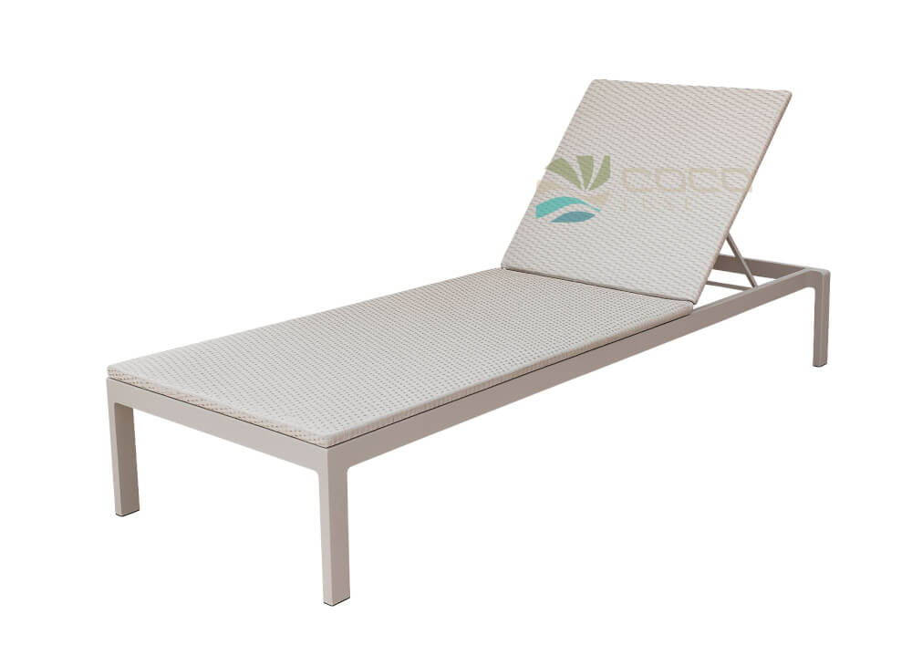 เตียงริมสระหวายเทียม COCOLUXE AQUA BREEZE RATTAN CREAM