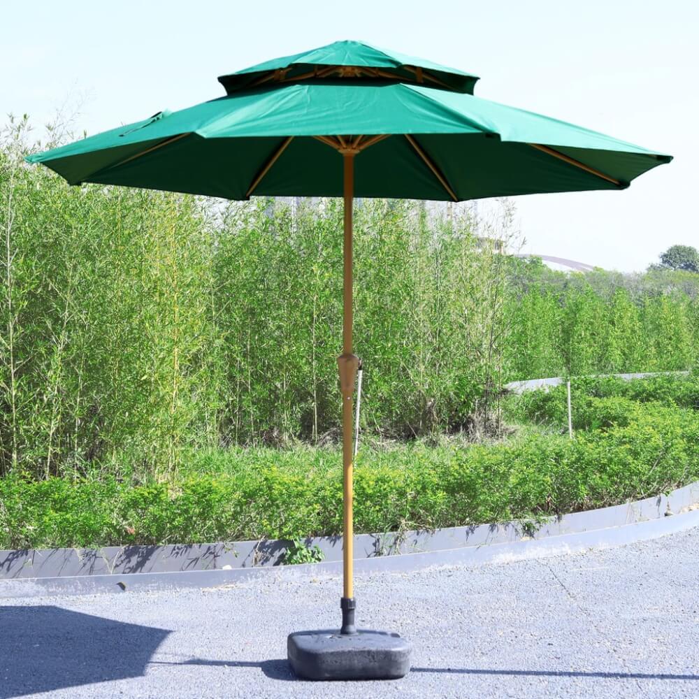 ร่มสนาม COCOLUXE SSUNSHADE 270 2 LAYER GREEN + WATER BASE_2