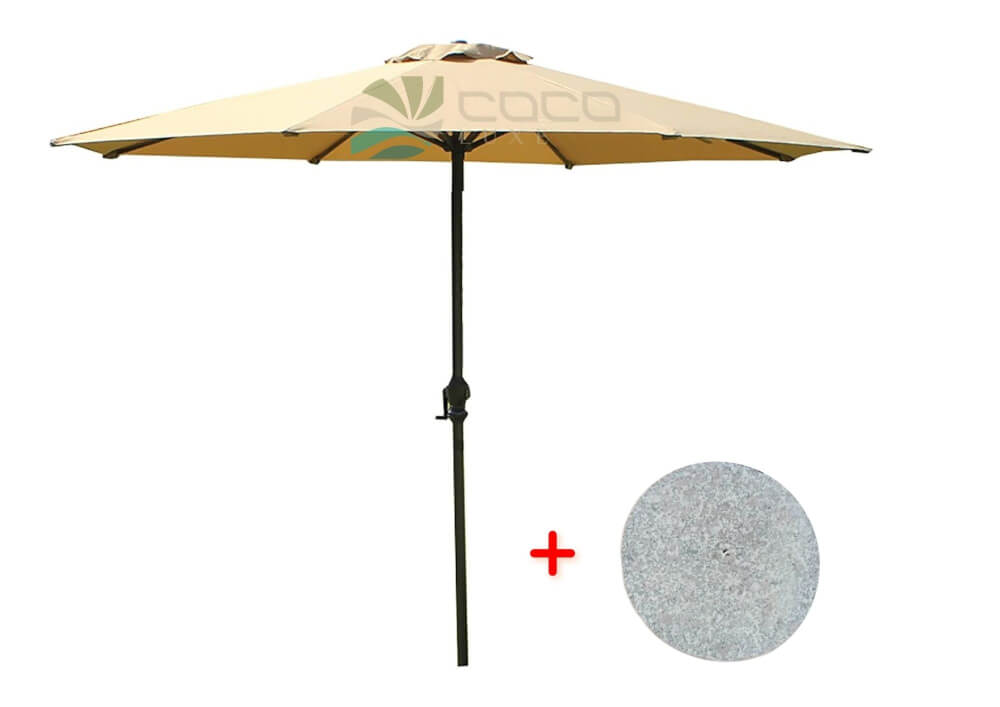 ร่มสนาม COCOLUXE SUNSHADE 270 1 LAYER CREAM + MARBLE BASE_3