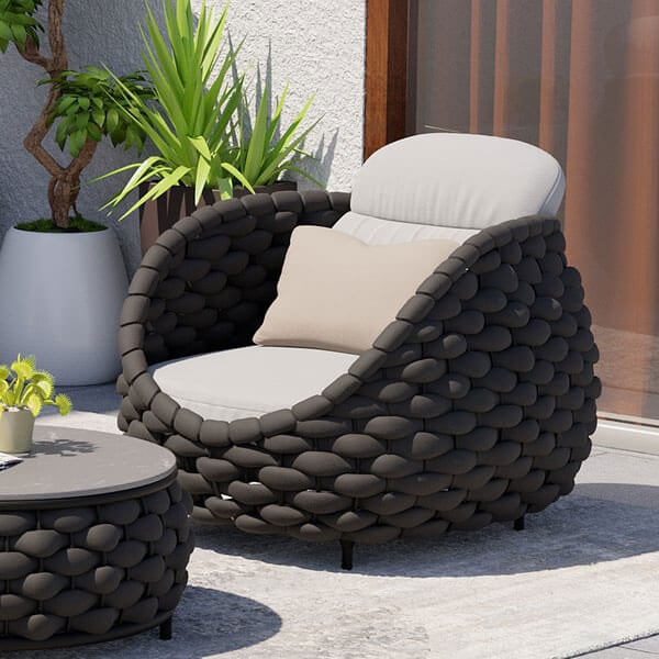 เก้าอี้ 1 ที่นั่ง COCOLUXE DELIGHT BLACK 80 CM_4