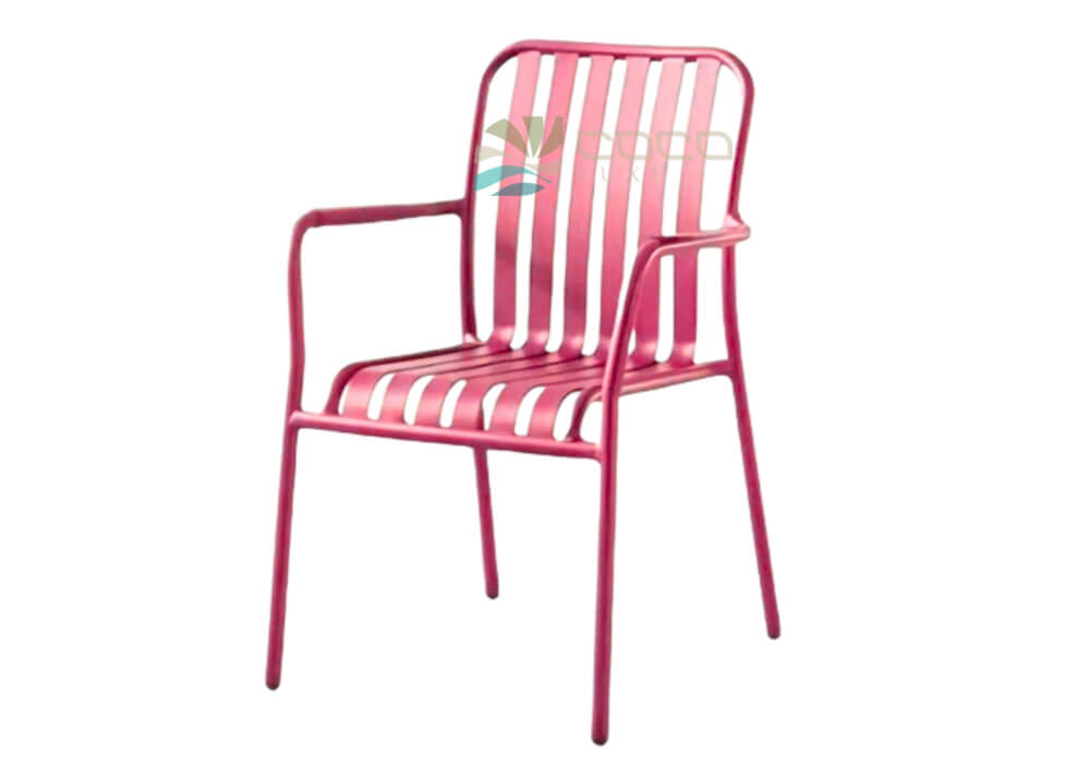 เก้าอี้อะลูมิเนียม COCOLUXE รุ่น FULL AL CHAIR สีแดง_4