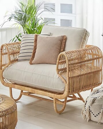 เก้าอี้มีที่วางแขน 1 ที่นั่ง COCOLUXE RIVER ROOT 80 CM_2