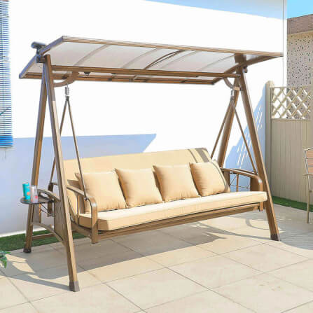 ชิงช้า 4 ที่นั่ง COCOLUXE รุ่น SWAY WARM พร้อมเบาะรองนั่ง สีน้ำตาล_3