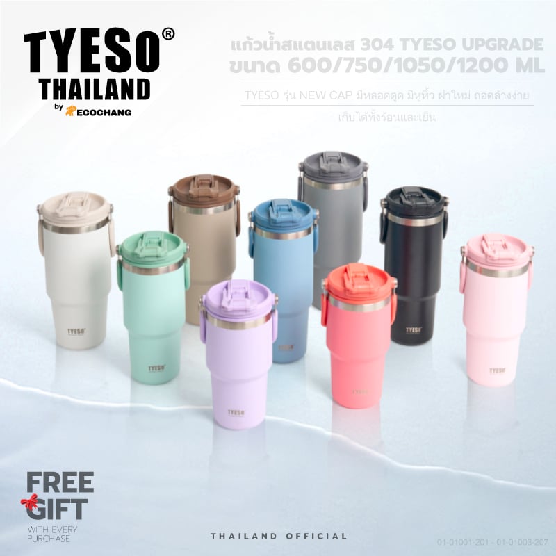 แก้วเก็บความเย็น TYESO รุ่น NEW CAP 750 มล (GRAY)_2