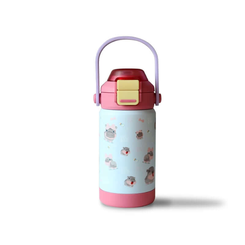 ขวดน้ำเก็บความเย็น เคลือบเซรามิก EKOKIDS ขนาด 360 มล (BABY HIPPO)