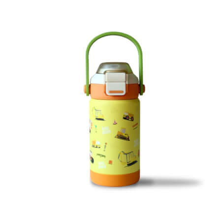 ขวดน้ำเก็บความเย็น เคลือบเซรามิก EKOKIDS ขนาด 360 มล (YELLOW TRUCK)_0